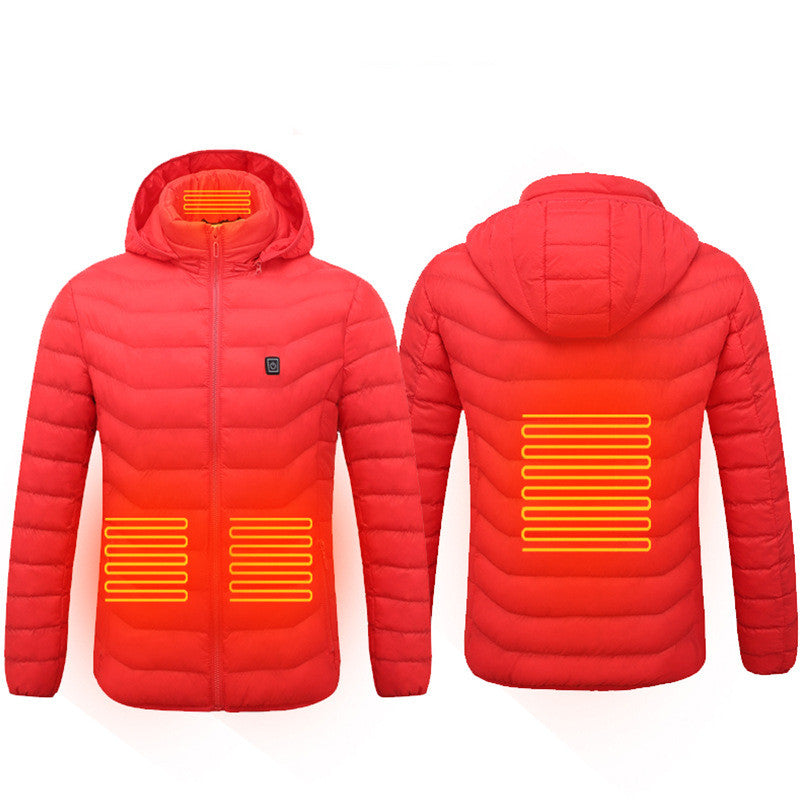 New Heated Jacket Coat USB Electric Jacket Cotton Coat Heater Thermal Clothing Heating Vest Men&#39;s Clothes Winter