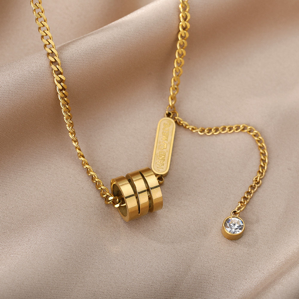 New Fashion Heart Shaped Pendant Titanium Steel Necklace