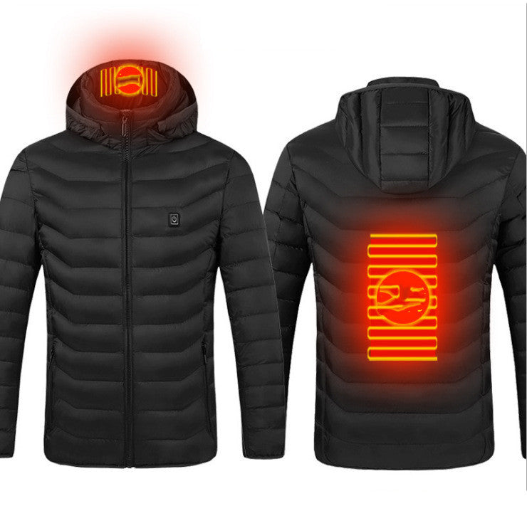 New Heated Jacket Coat USB Electric Jacket Cotton Coat Heater Thermal Clothing Heating Vest Men&#39;s Clothes Winter