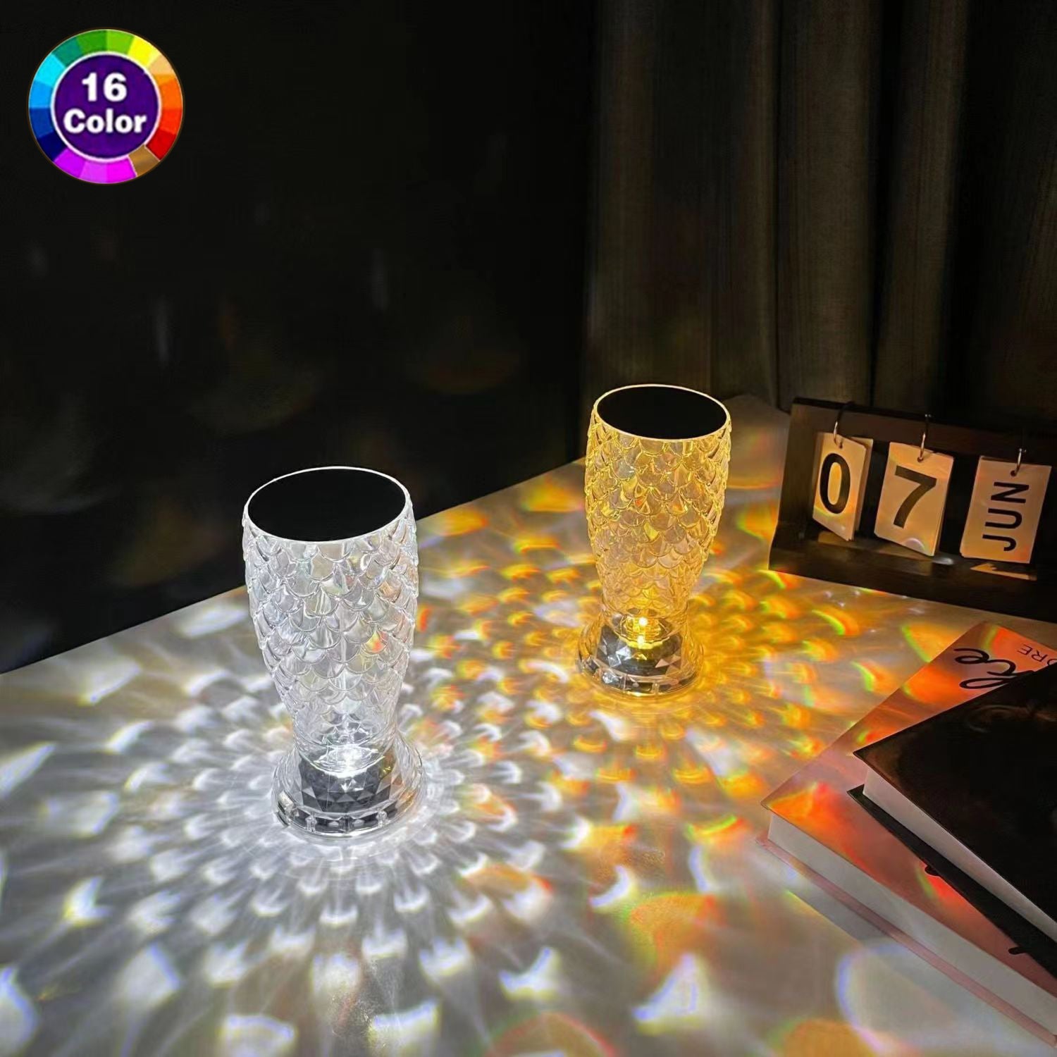 Touch Night Li ght Crystal Lamp