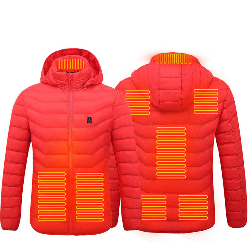 New Heated Jacket Coat USB Electric Jacket Cotton Coat Heater Thermal Clothing Heating Vest Men&#39;s Clothes Winter