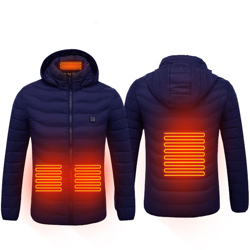 New Heated Jacket Coat USB Electric Jacket Cotton Coat Heater Thermal Clothing Heating Vest Men&#39;s Clothes Winter
