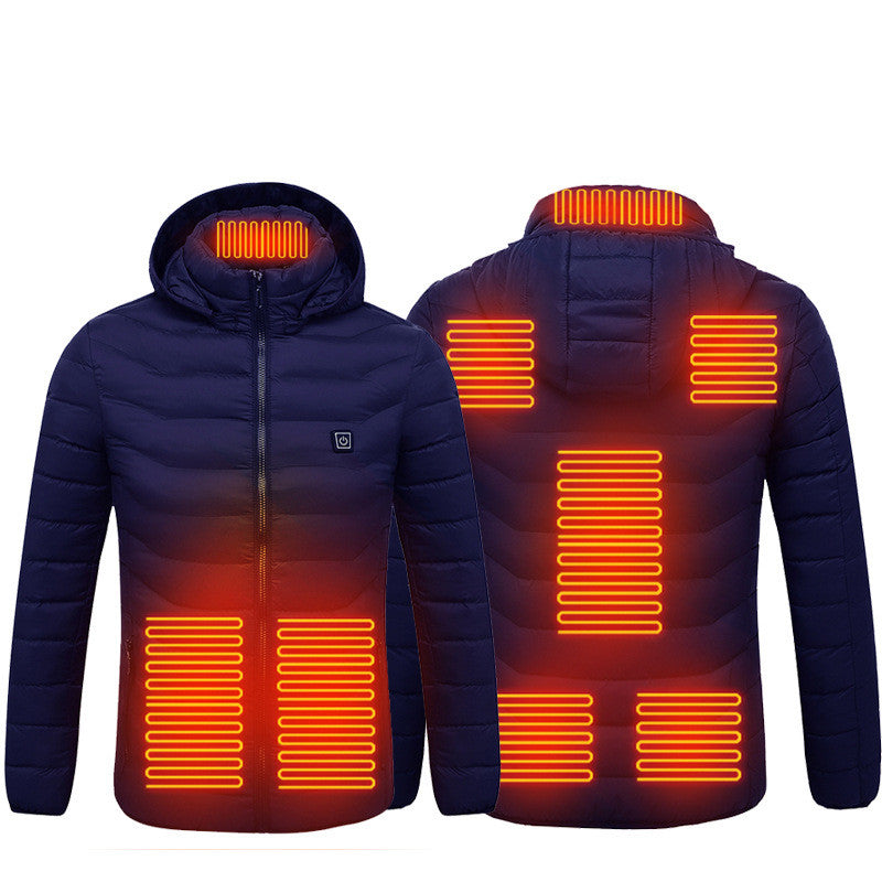 New Heated Jacket Coat USB Electric Jacket Cotton Coat Heater Thermal Clothing Heating Vest Men&#39;s Clothes Winter