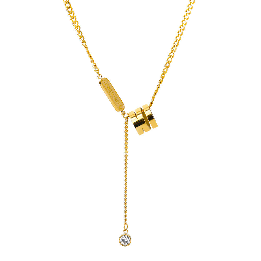 New Fashion Heart Shaped Pendant Titanium Steel Necklace